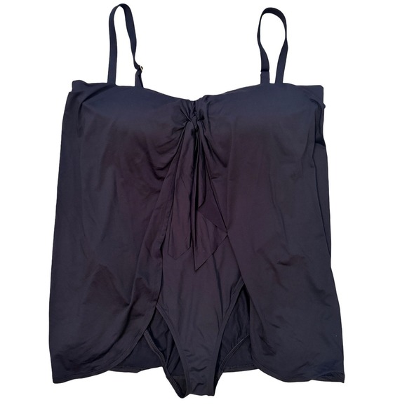 Lauren Ralph Lauren Other - Lauren Ralph Lauren 18W Black Flyaway Swimdress One Piece Swimsuit NWT